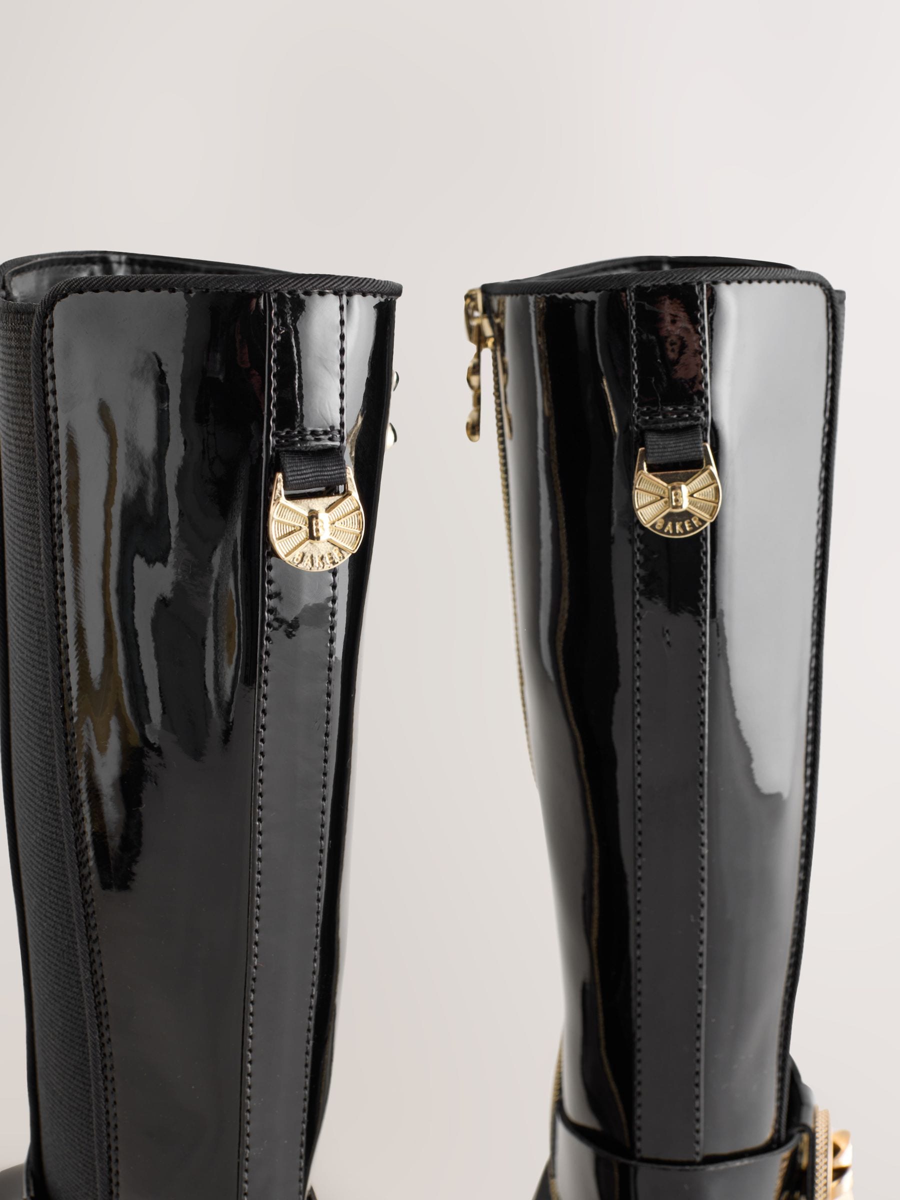Baker by Ted Baker Girls Tall Knee High Boots with Bow Charm image 4