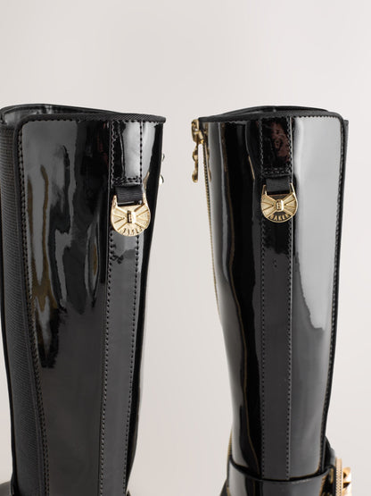 Baker by Ted Baker Girls Tall Knee High Boots with Bow Charm image 4