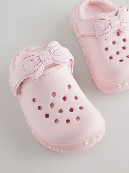 Baker by Ted Baker Girls Borg Lined Clog Slippers