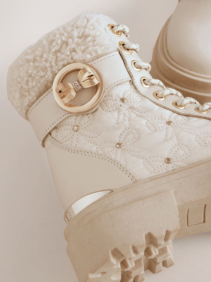 Baker by Ted Baker Girls Embossed Lace-Up Chunky Boots image 3