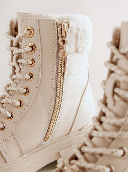 Baker by Ted Baker Girls Embossed Lace-Up Chunky Boots image 5