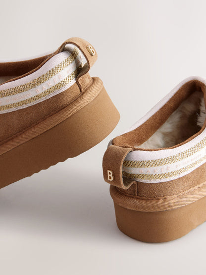 Baker by Ted Baker Girls Water Repellent Suede Mule Slippers image 5