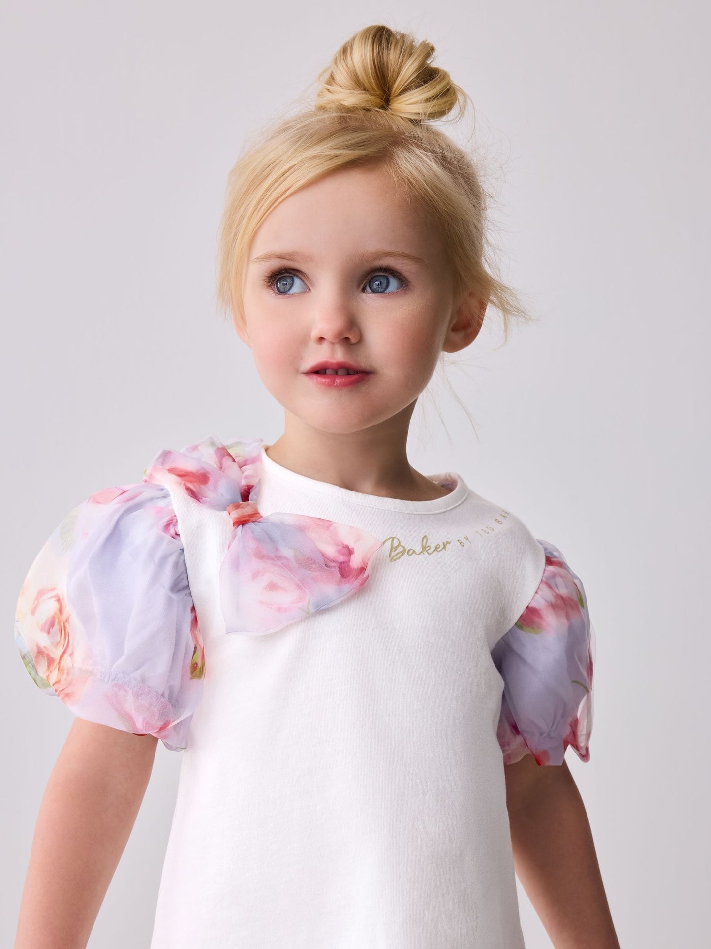 Baker by Ted Baker Organza Sleeve Bow Detail Top & Legging 2 Piece Set image 4
