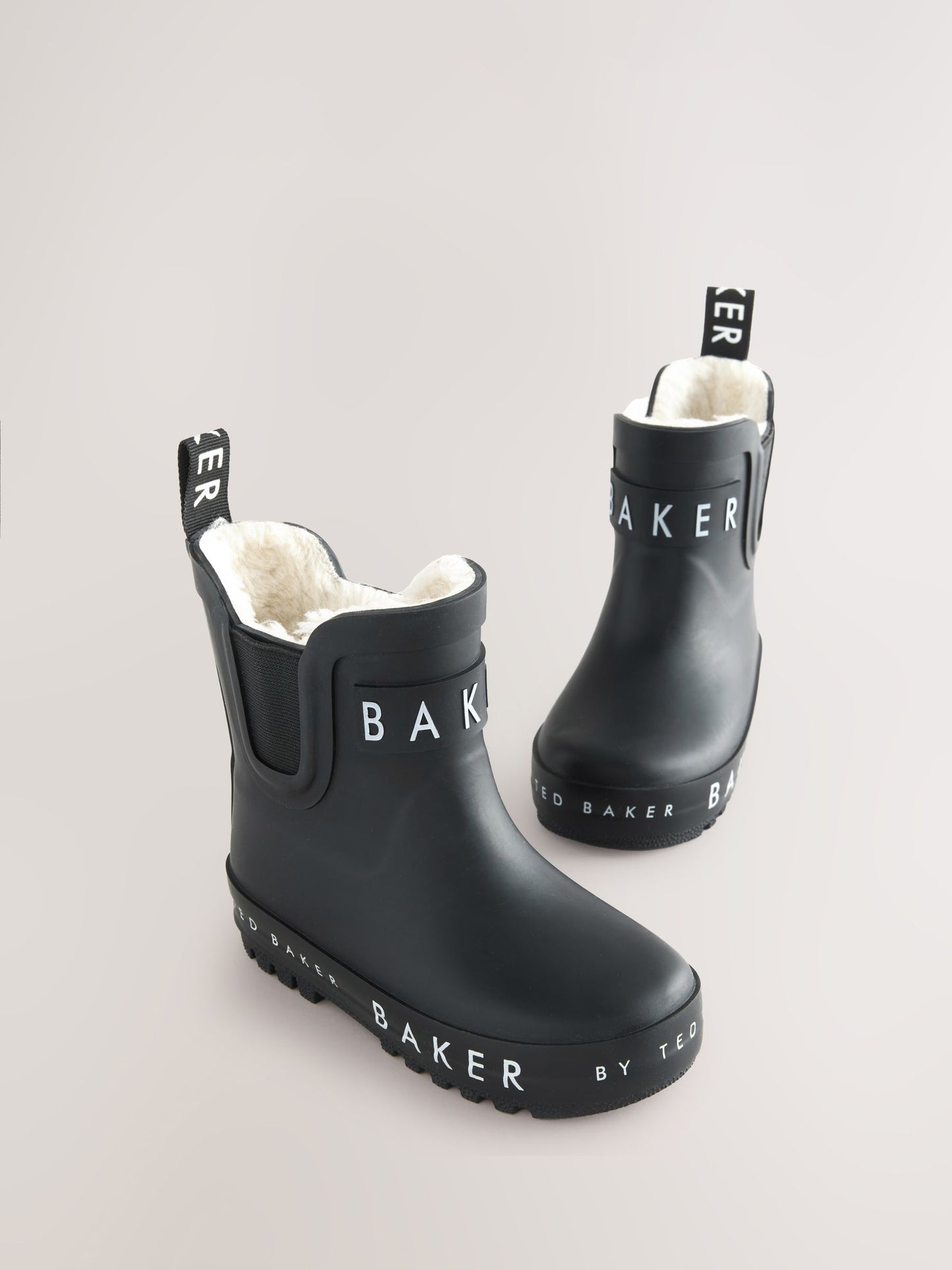 Baker by Ted Baker Boys Faux Fur Lined Welly Boots image 3