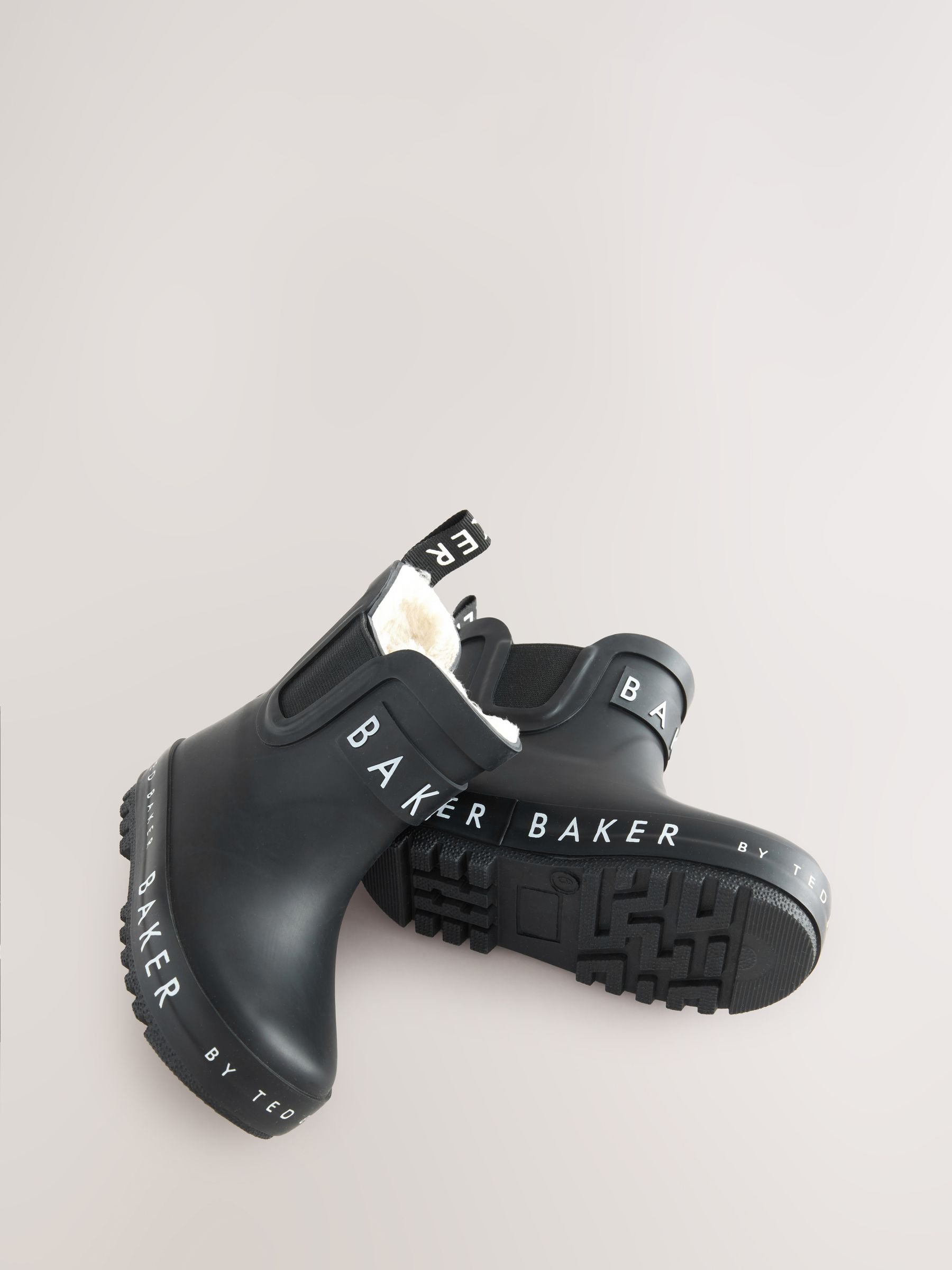 Baker by Ted Baker Boys Faux Fur Lined Welly Boots image 5