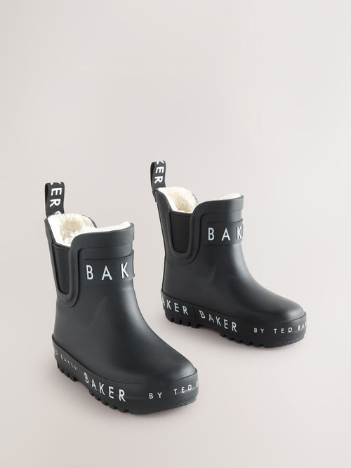 Baker by Ted Baker Boys Faux Fur Lined Welly Boots image 1