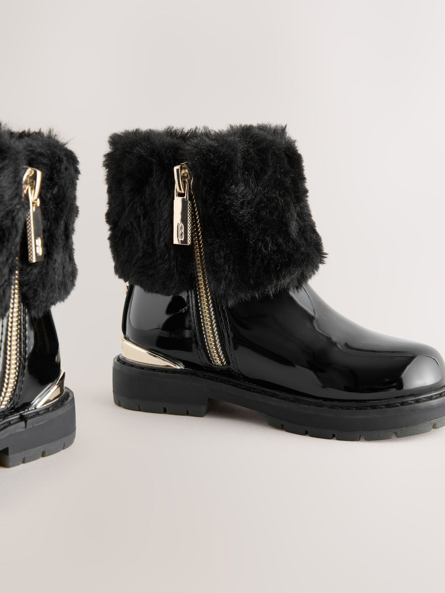 Baker by Ted Baker Girls Faux Fur Cuff Boots with Bow image 4