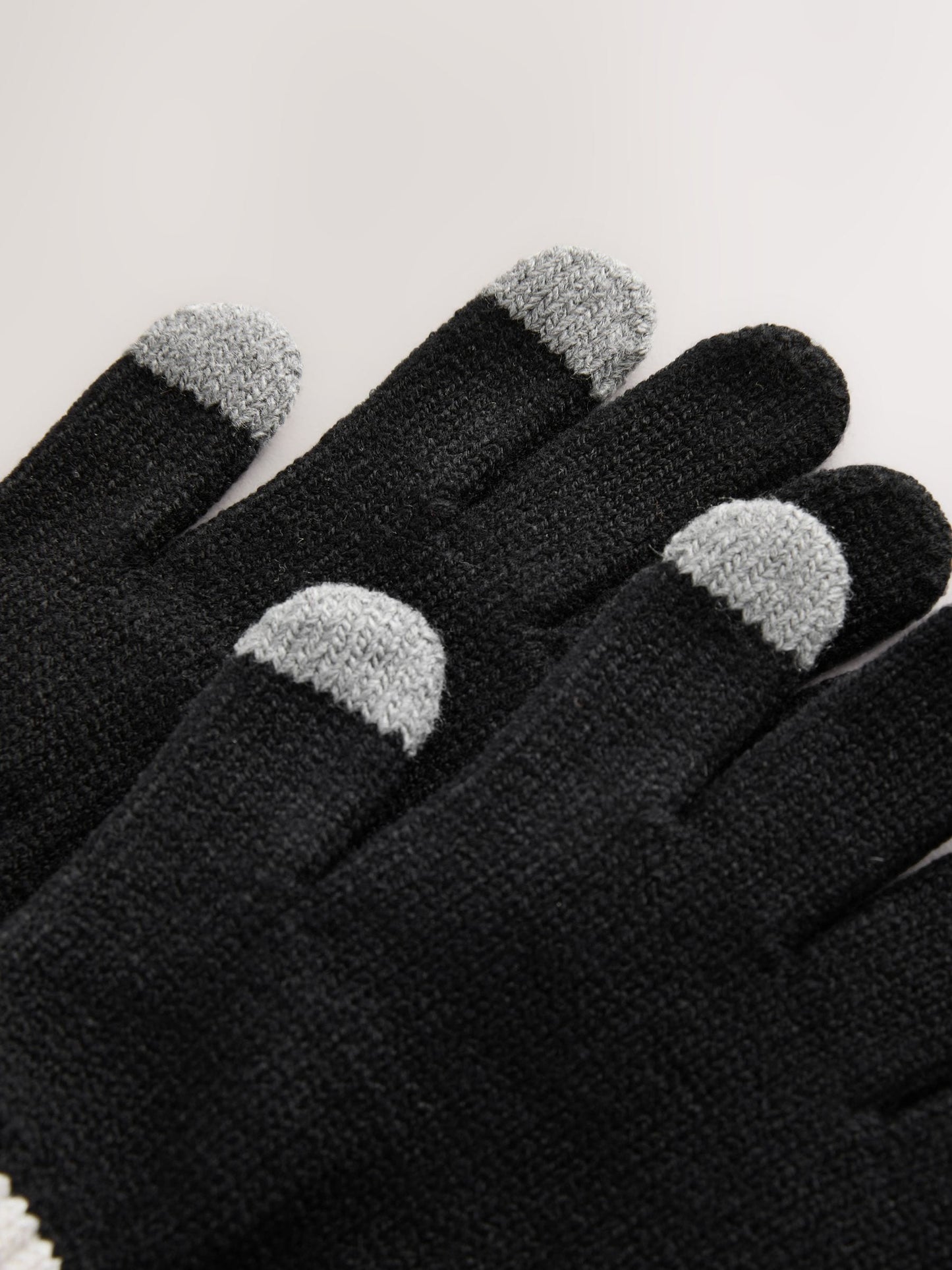 Baker by Ted Baker Boys Varsity Logo Pom Black Beanie and Gloves Set image 4