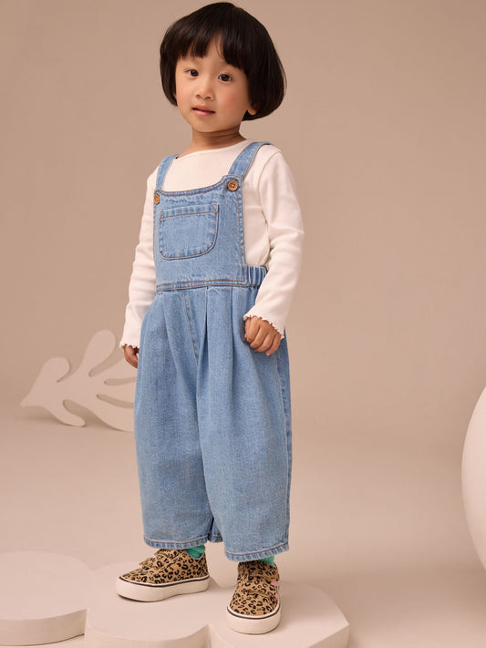Denim Long Leg Dungarees (3mths-8yrs)