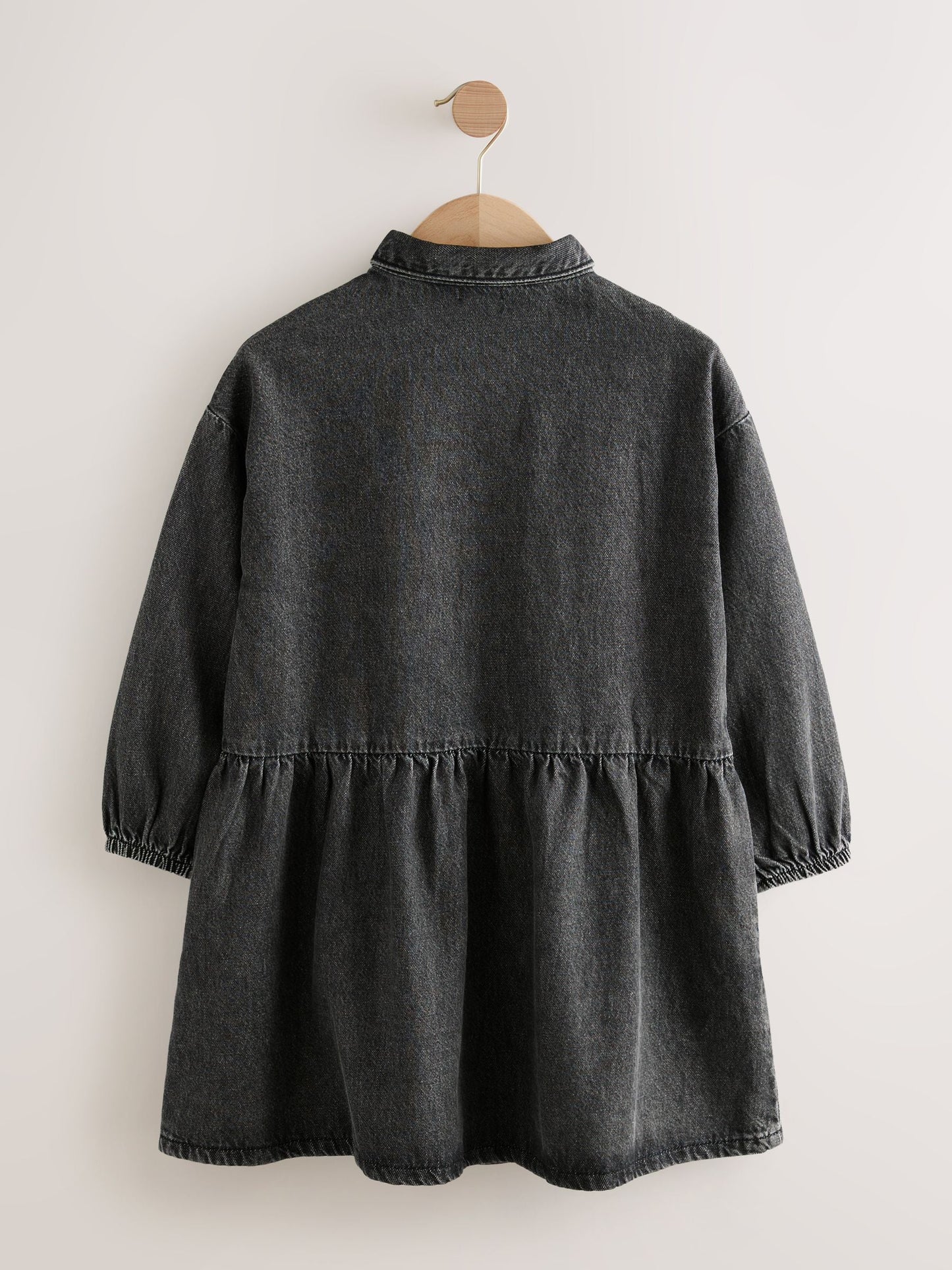 Washed Black Denim Diamante Shirt Dress (3-16yrs)