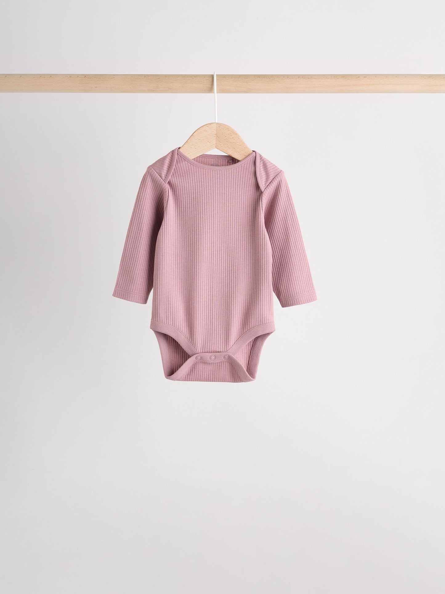 Pink 5 Pack Long Sleeve Baby Bodysuits image 3