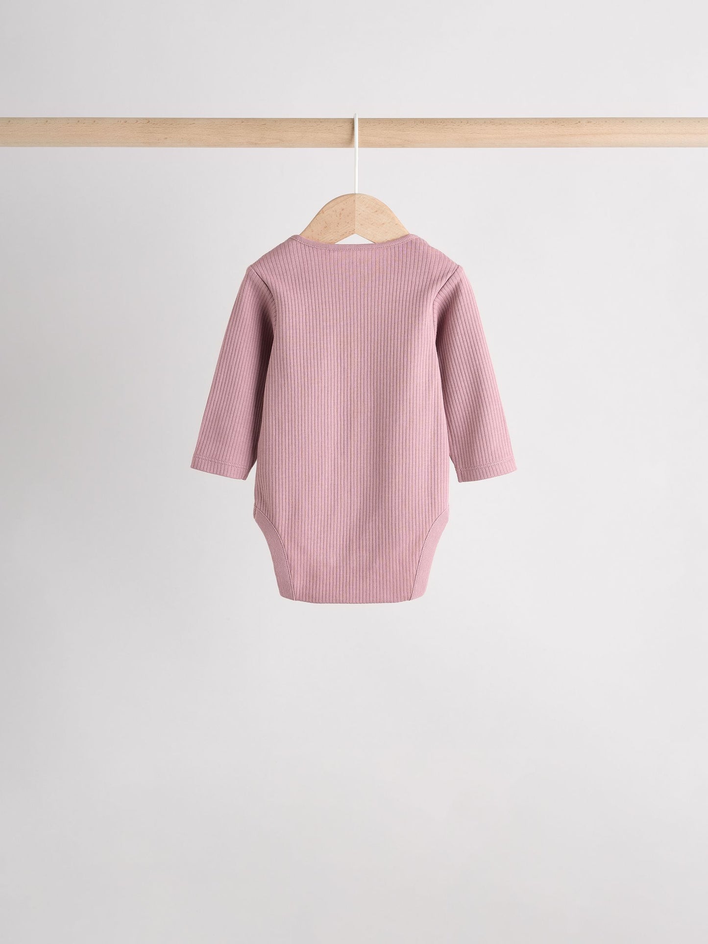 Pink 5 Pack Long Sleeve Baby Bodysuits image 4