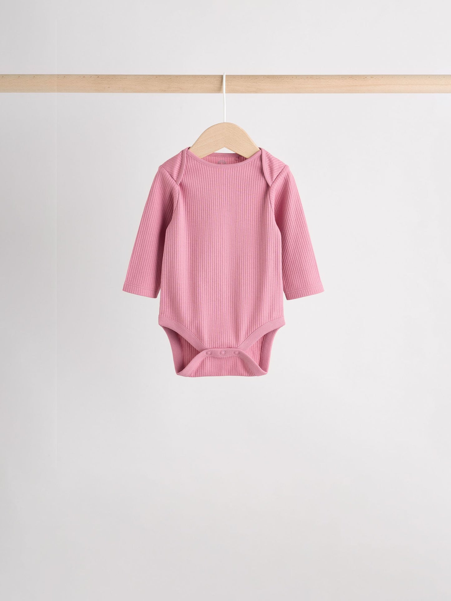 Pink 5 Pack Long Sleeve Baby Bodysuits image 5