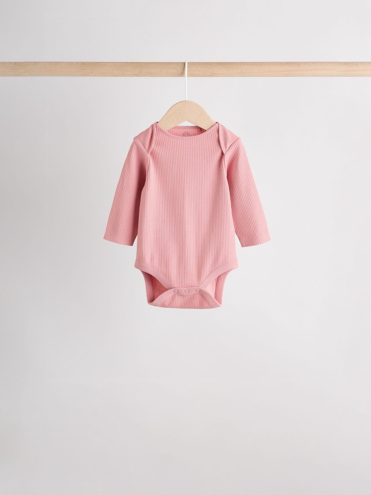 Pink 5 Pack Long Sleeve Baby Bodysuits image 8
