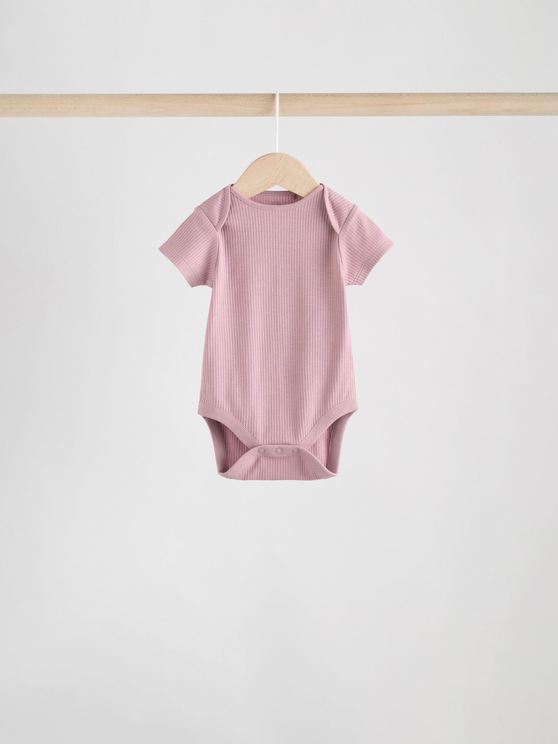 Pink 5 Pack Short Sleeve Baby Bodysuits image 7
