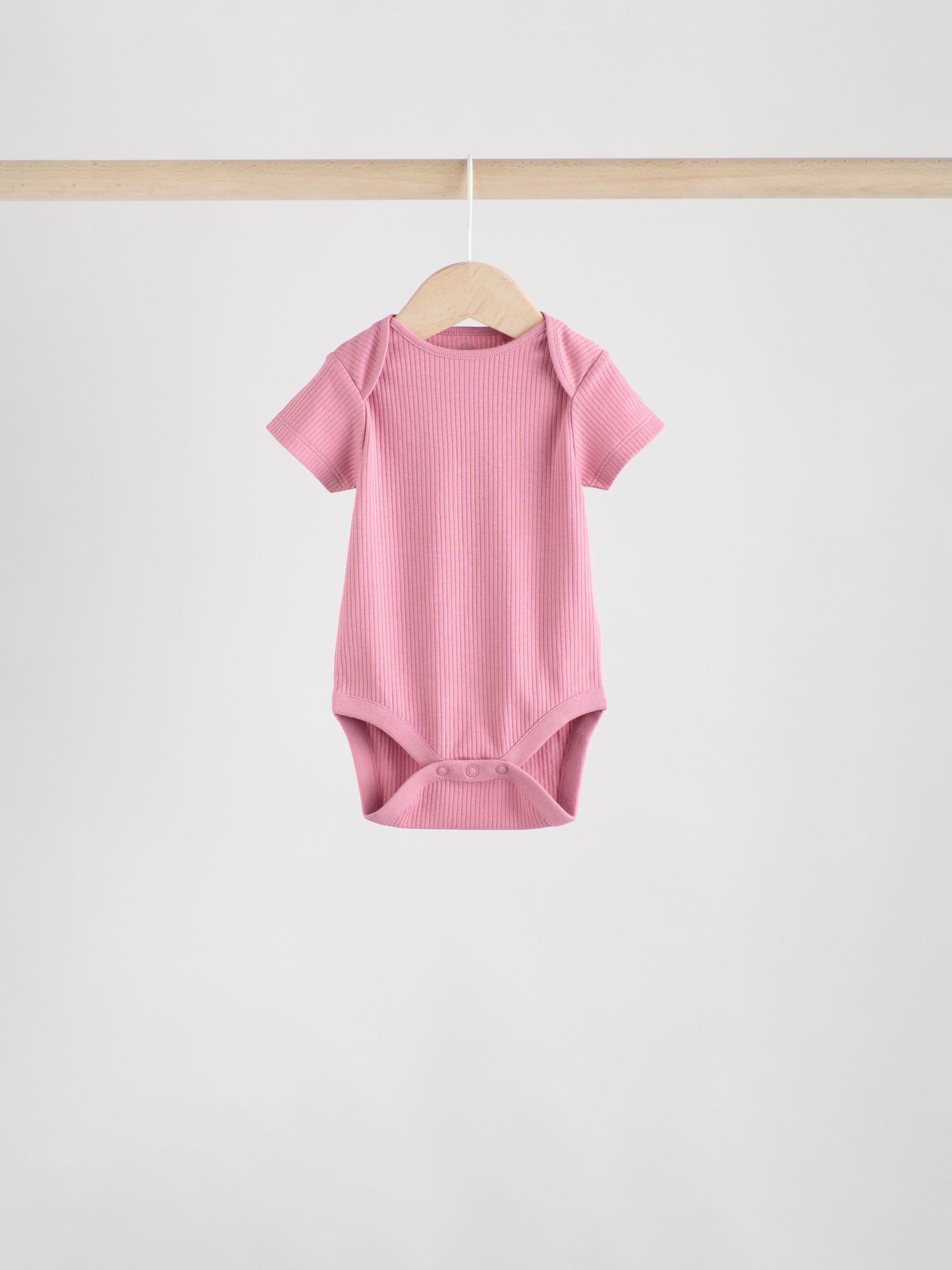 Pink 5 Pack Short Sleeve Baby Bodysuits image 8