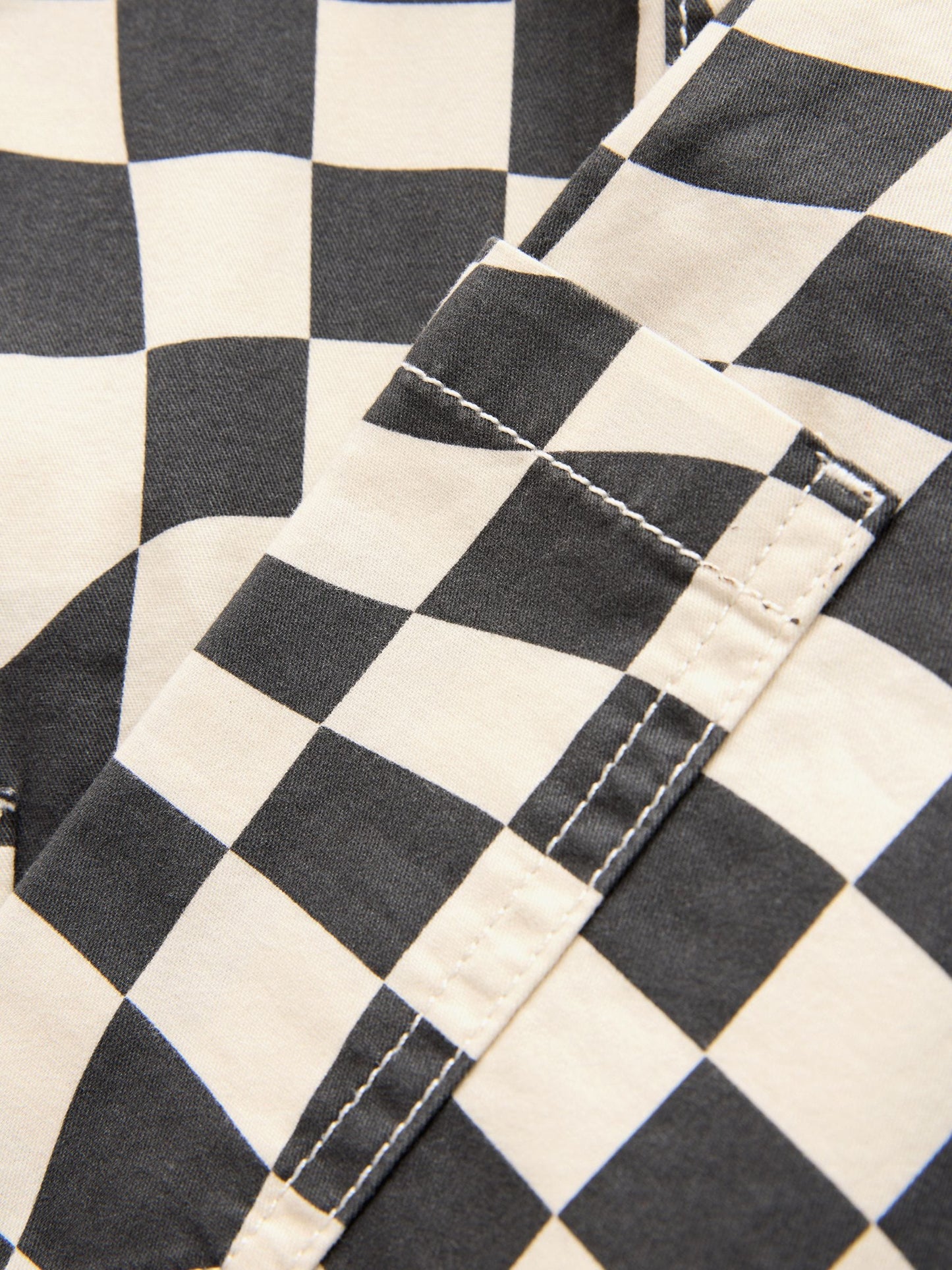 Black/Ecru Checkerboard Dungarees (3mths-7yrs)