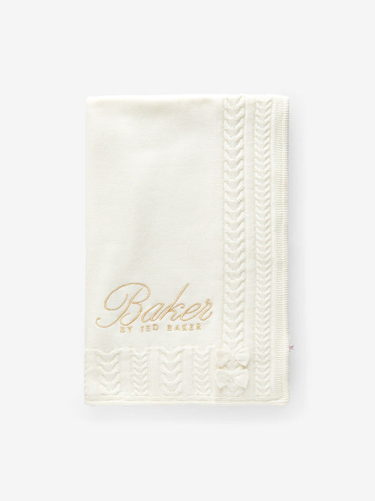 Baker by Ted Baker Cable Knit Fleece Blanket image 1