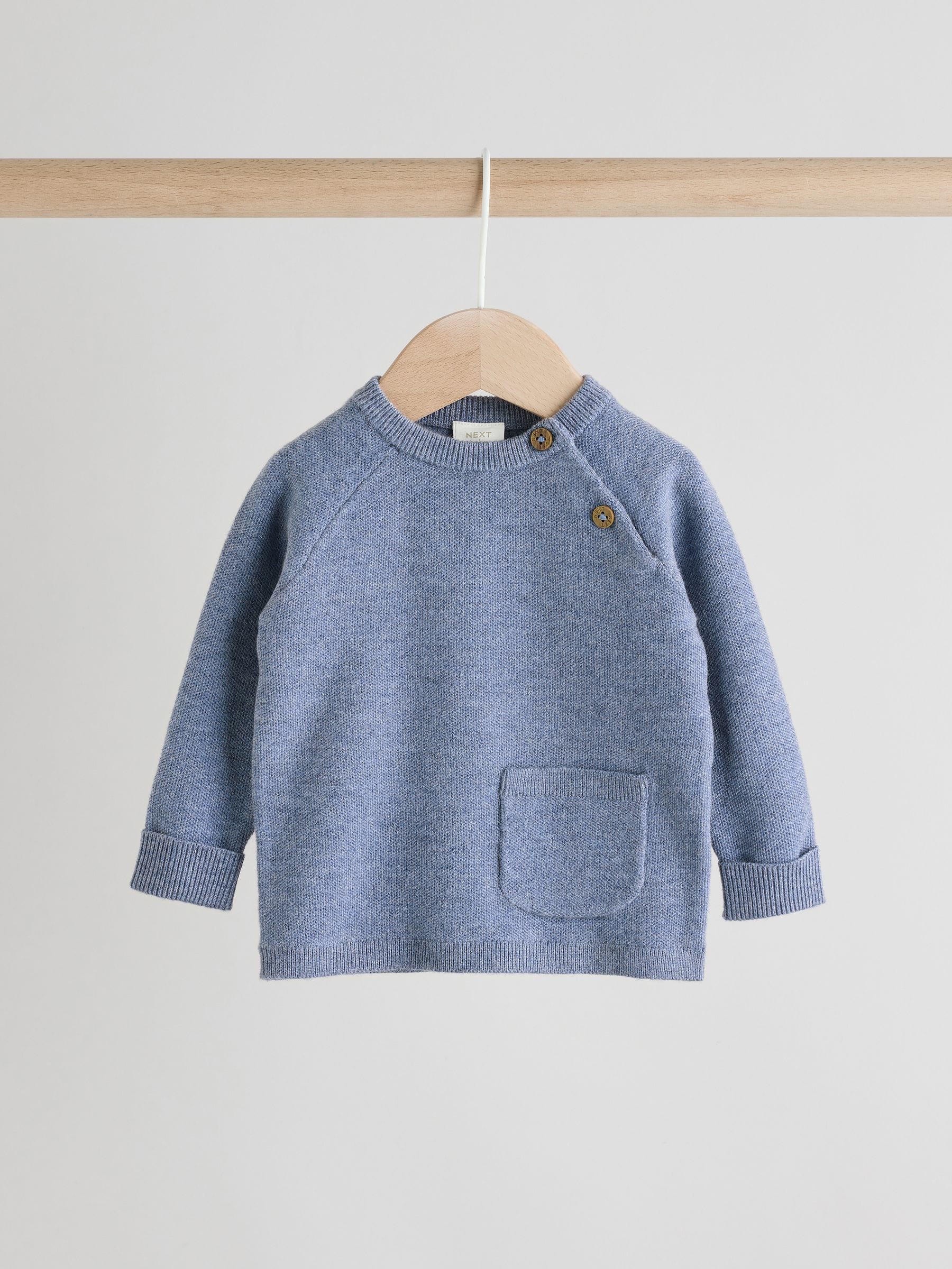 Blue Baby Knitted Jumper and Leggings Set (0mths-2yrs) image 7