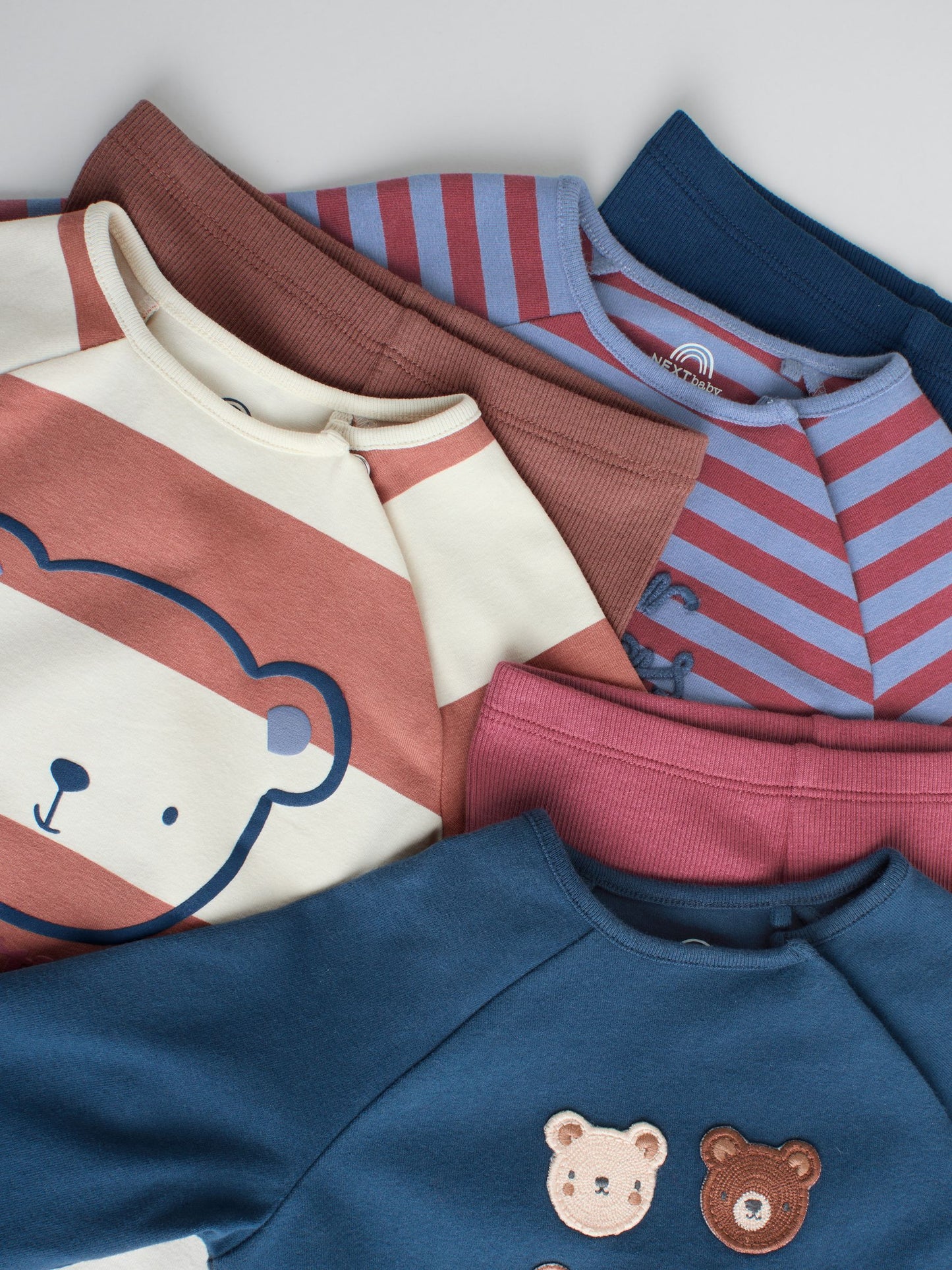 Navy/Brown Bear Tops and Leggings 6 Piece Baby Set (0mths-3yrs) image 5