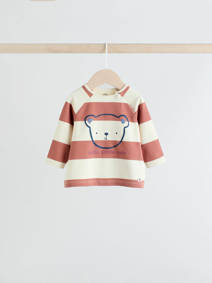 Navy/Brown Bear Tops and Leggings 6 Piece Baby Set (0mths-3yrs) image 6