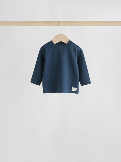 Blue Baby Long Sleeve T-Shirts 4 Pack (0mths-2yrs) image 6