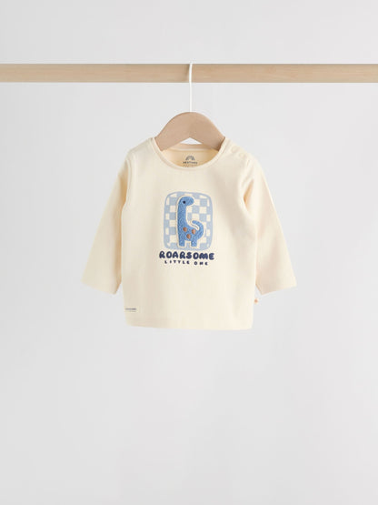 Blue Dinosaur Baby Top and Leggings Set 2 Piece (0mths-3yrs) image 2