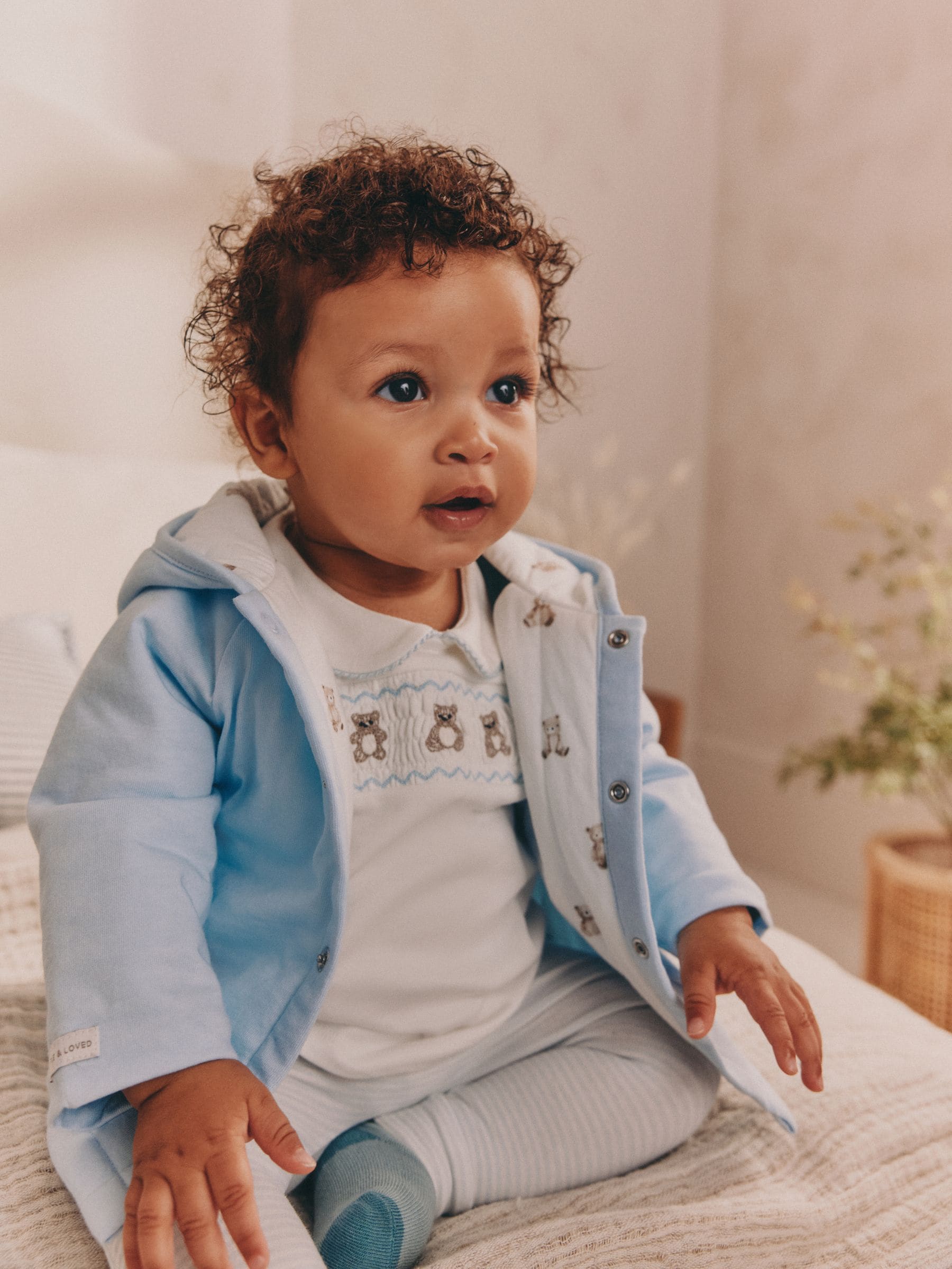 Dsiney Kidz - Blue Bear Baby Jersey Jacket, Bodysuit and Leggings 3 Piece Set (0mths-2yrs) image 1