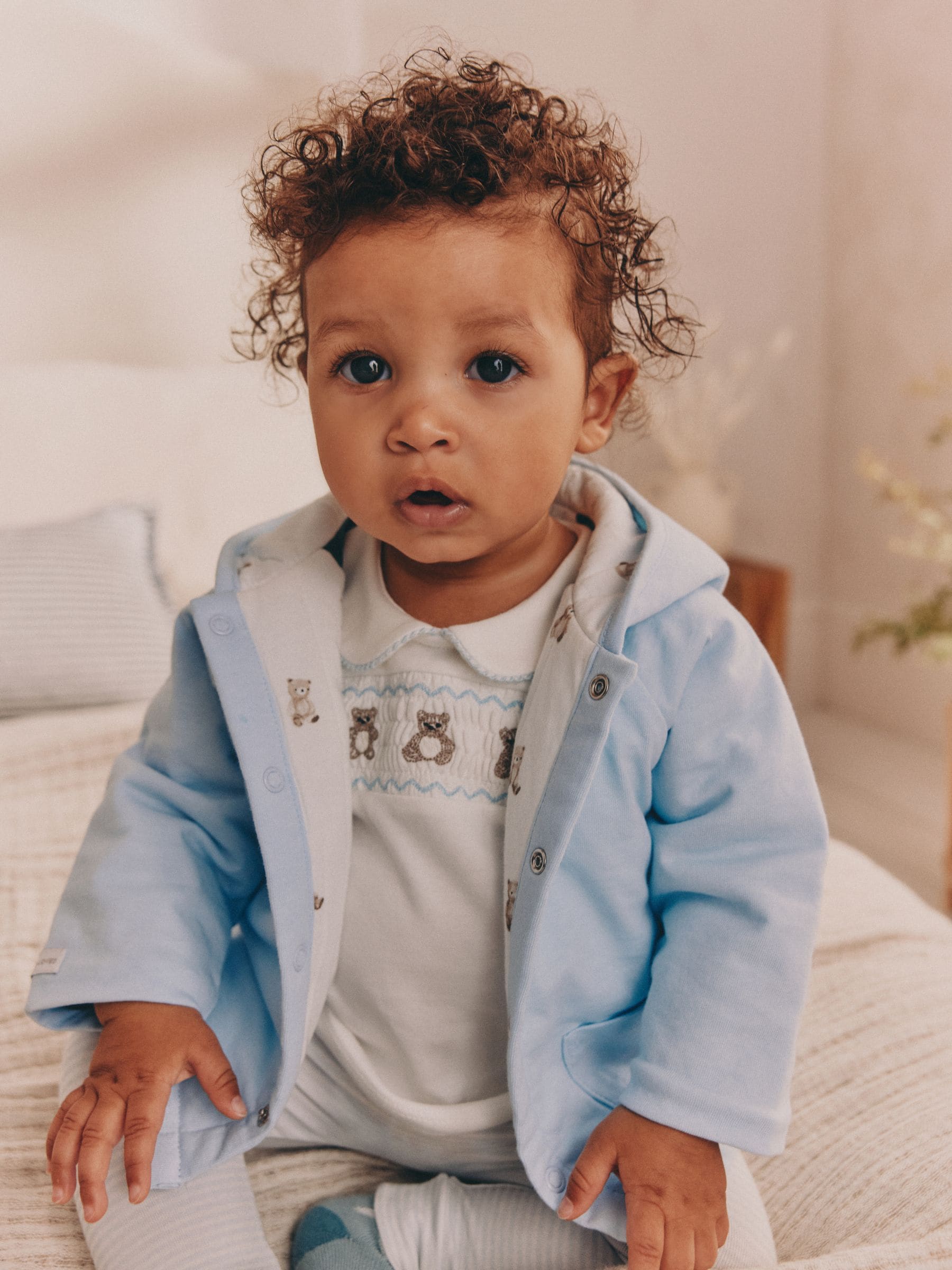 Dsiney Kidz - Blue Bear Baby Jersey Jacket, Bodysuit and Leggings 3 Piece Set (0mths-2yrs) image 2