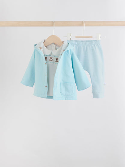 Dsiney Kidz - Blue Bear Baby Jersey Jacket, Bodysuit and Leggings 3 Piece Set (0mths-2yrs) image 4