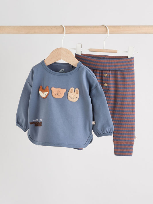 Blue Woodland Baby Top and Leggings Set 2 Piece (0mths-3yrs) image 1