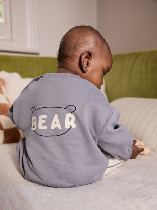 Monochrome Baby Sweatshirt and Joggers Set (0mths-2yrs) image 3
