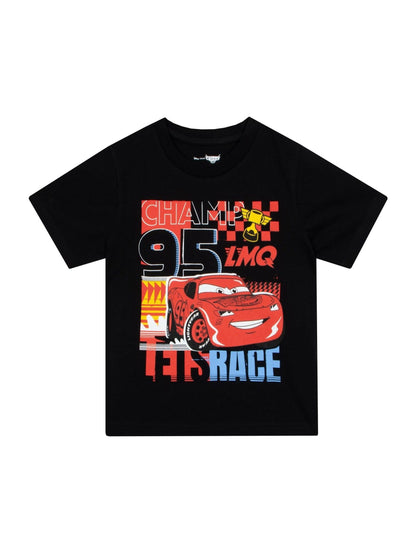 Character Red Disney Cars Lightning McQueen 100% Cotton T-Shirts 2 Pack image 2