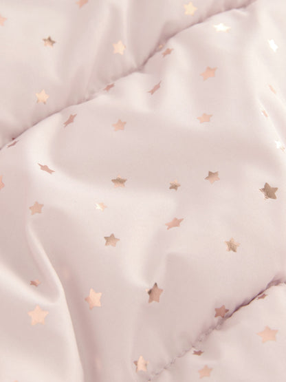 Pink Shower Resistant Padded Coat With Frill Hem (3mths-7yrs)