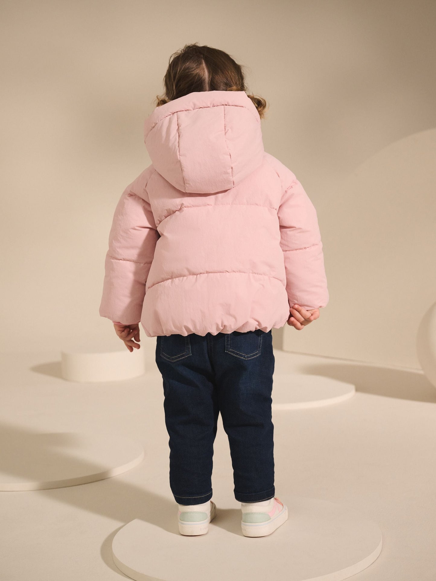Pink Shower Resistant Faux Fur Lined Padded Coat (3mths-7yrs)