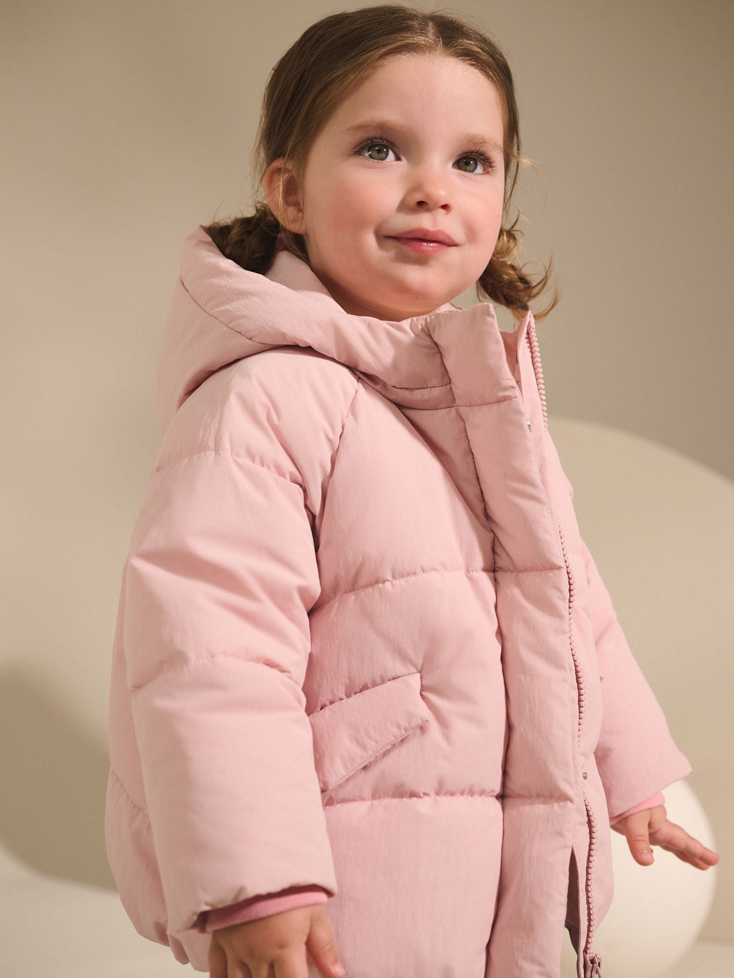 Pink Shower Resistant Faux Fur Lined Padded Coat (3mths-7yrs)