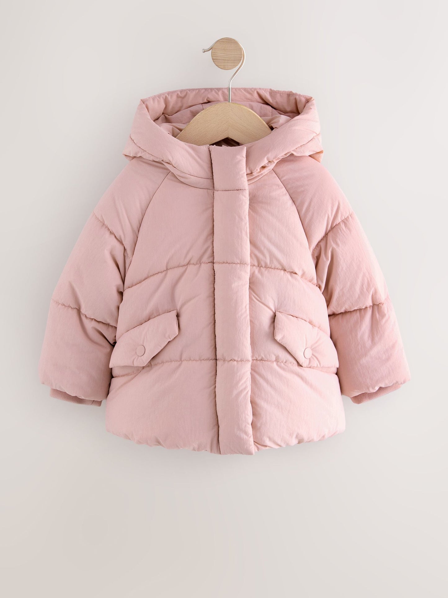 Pink Shower Resistant Faux Fur Lined Padded Coat (3mths-7yrs)