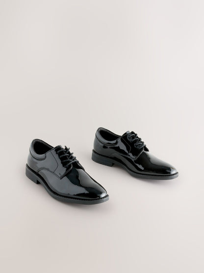 Black Patent Leather Lace Up Shoes image 1