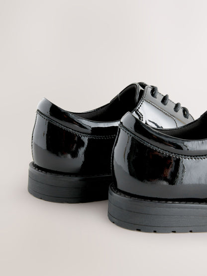 Black Patent Leather Lace Up Shoes image 4
