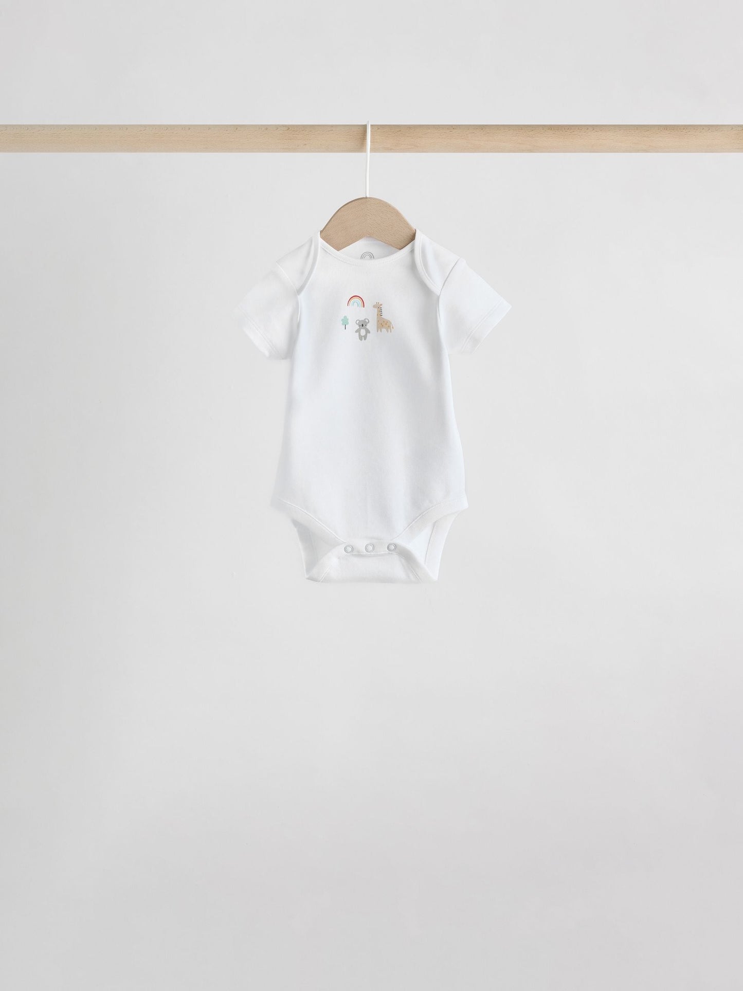 White Character 7 Pack Baby Short Sleeve Bodysuits image 2