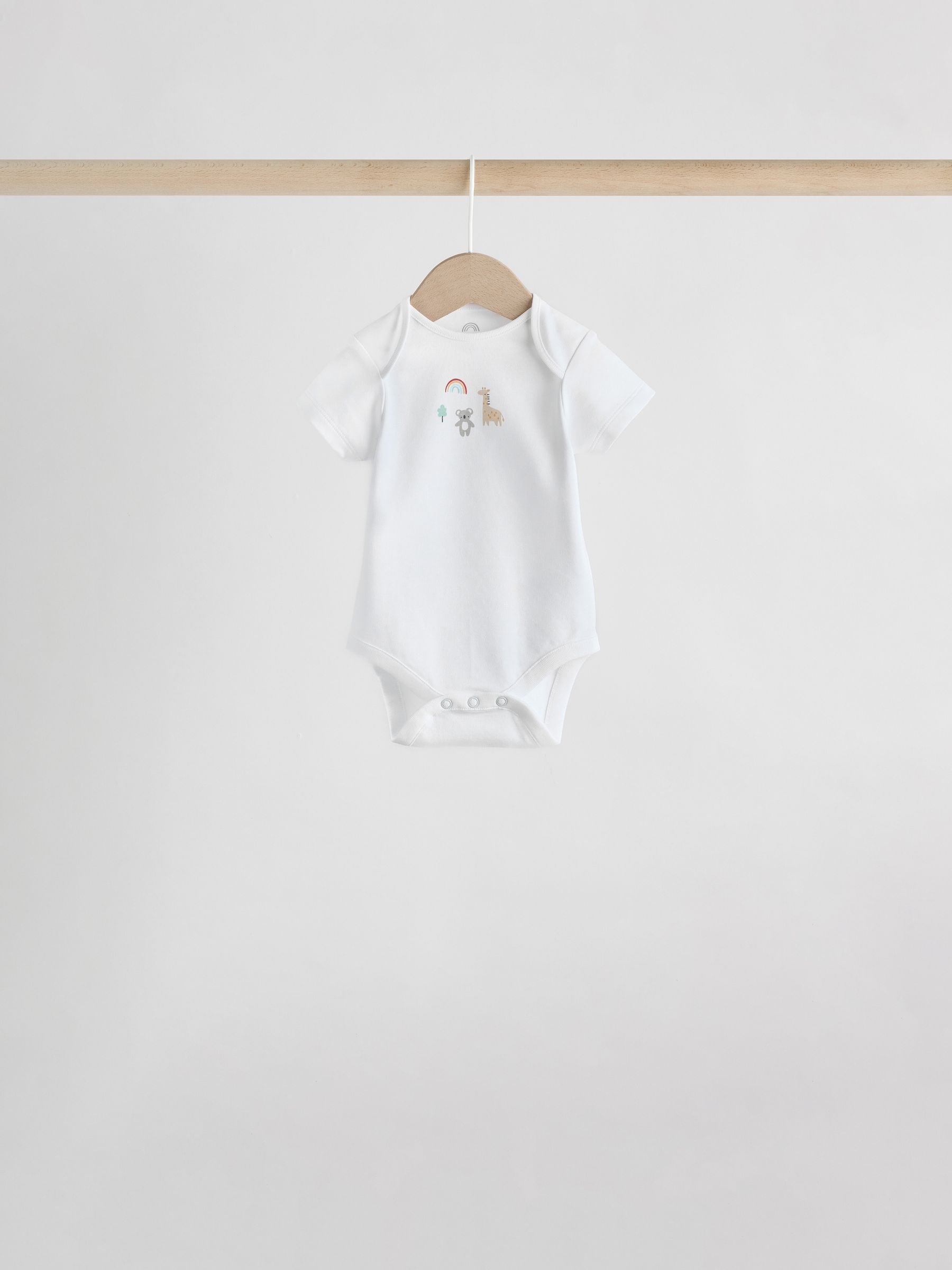 White Character 7 Pack Baby Short Sleeve Bodysuits image 2