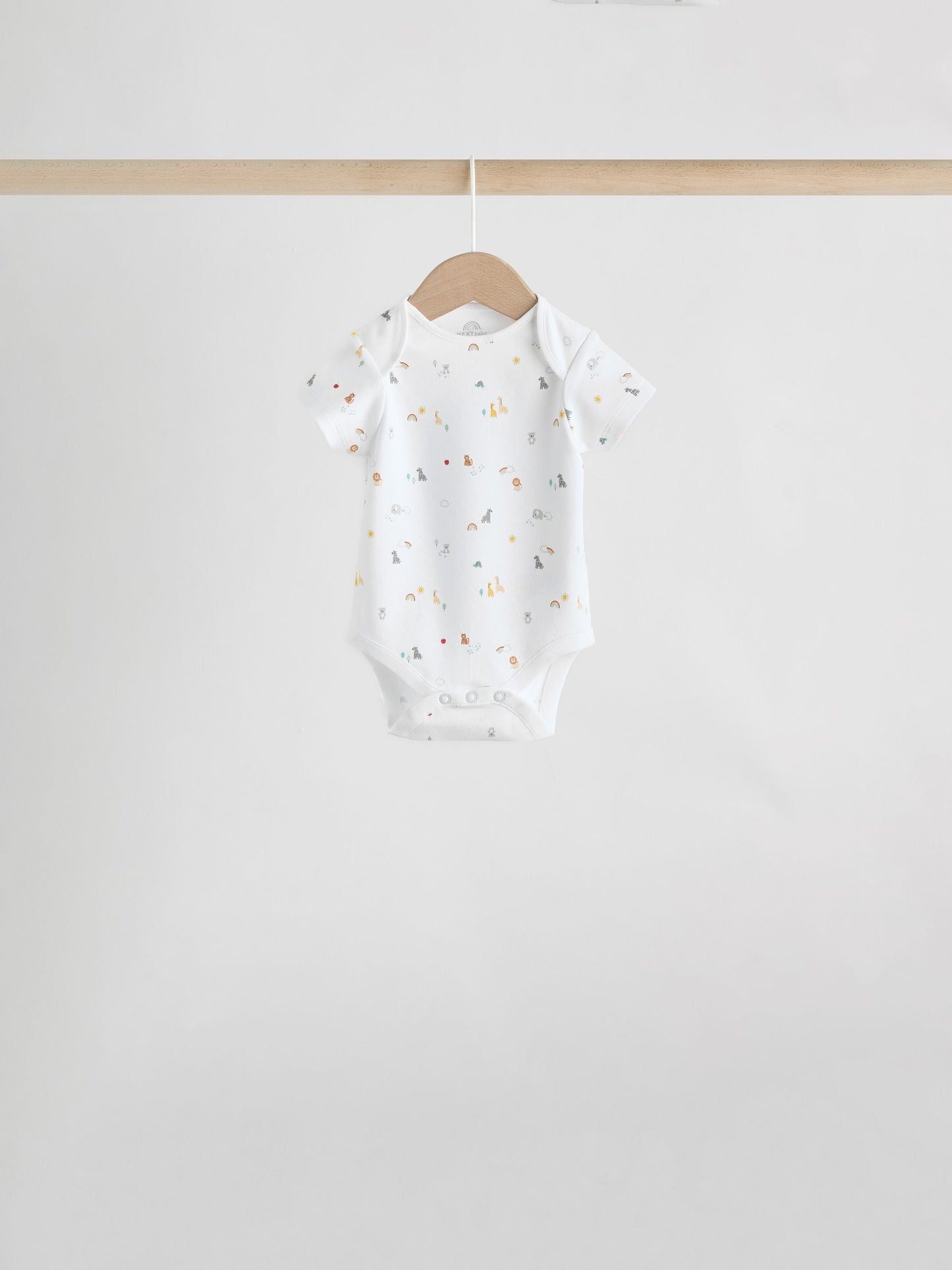 White Character 7 Pack Baby Short Sleeve Bodysuits image 3