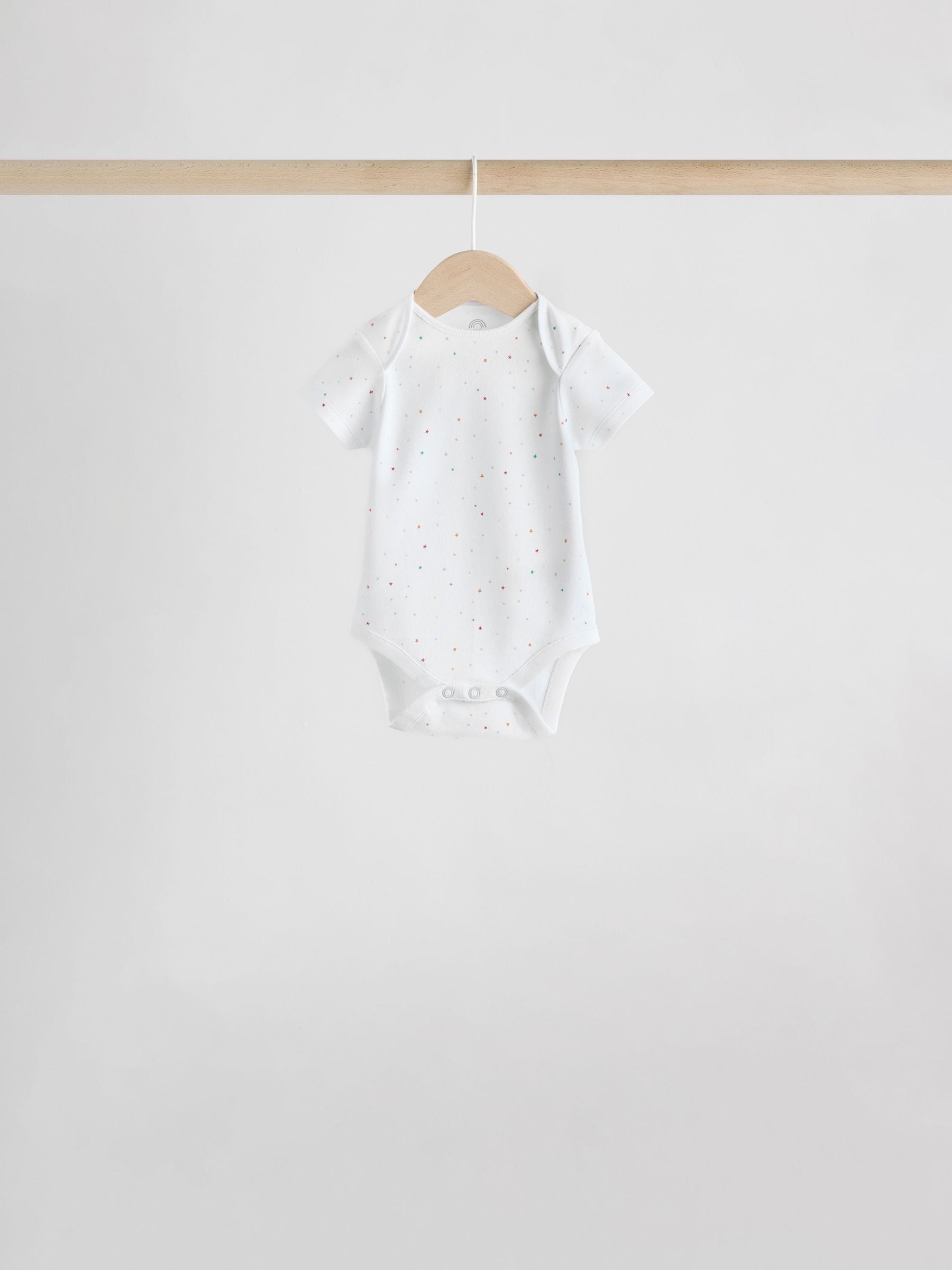 White Character 7 Pack Baby Short Sleeve Bodysuits image 4