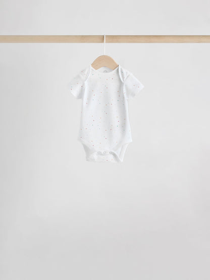 White Character 7 Pack Baby Short Sleeve Bodysuits image 4