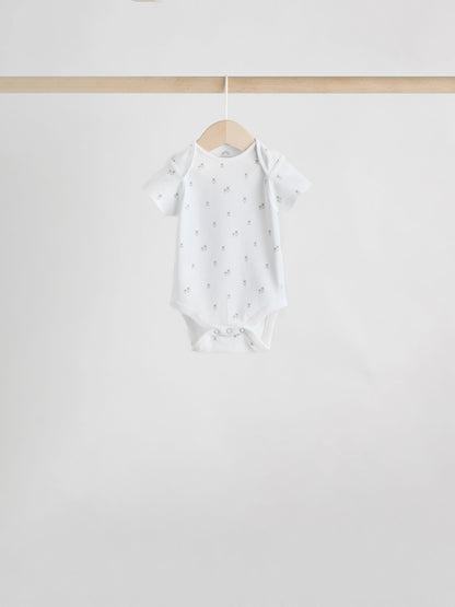 White Character 7 Pack Baby Short Sleeve Bodysuits image 5