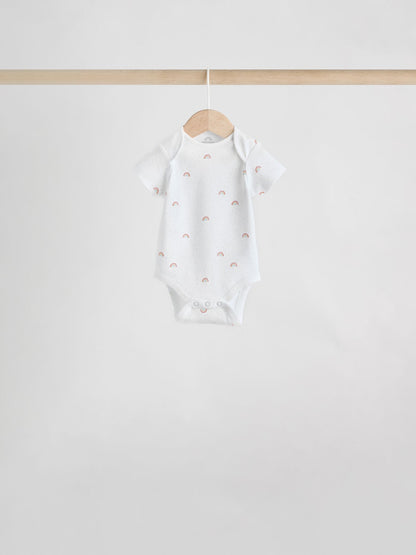 White Character 7 Pack Baby Short Sleeve Bodysuits image 6