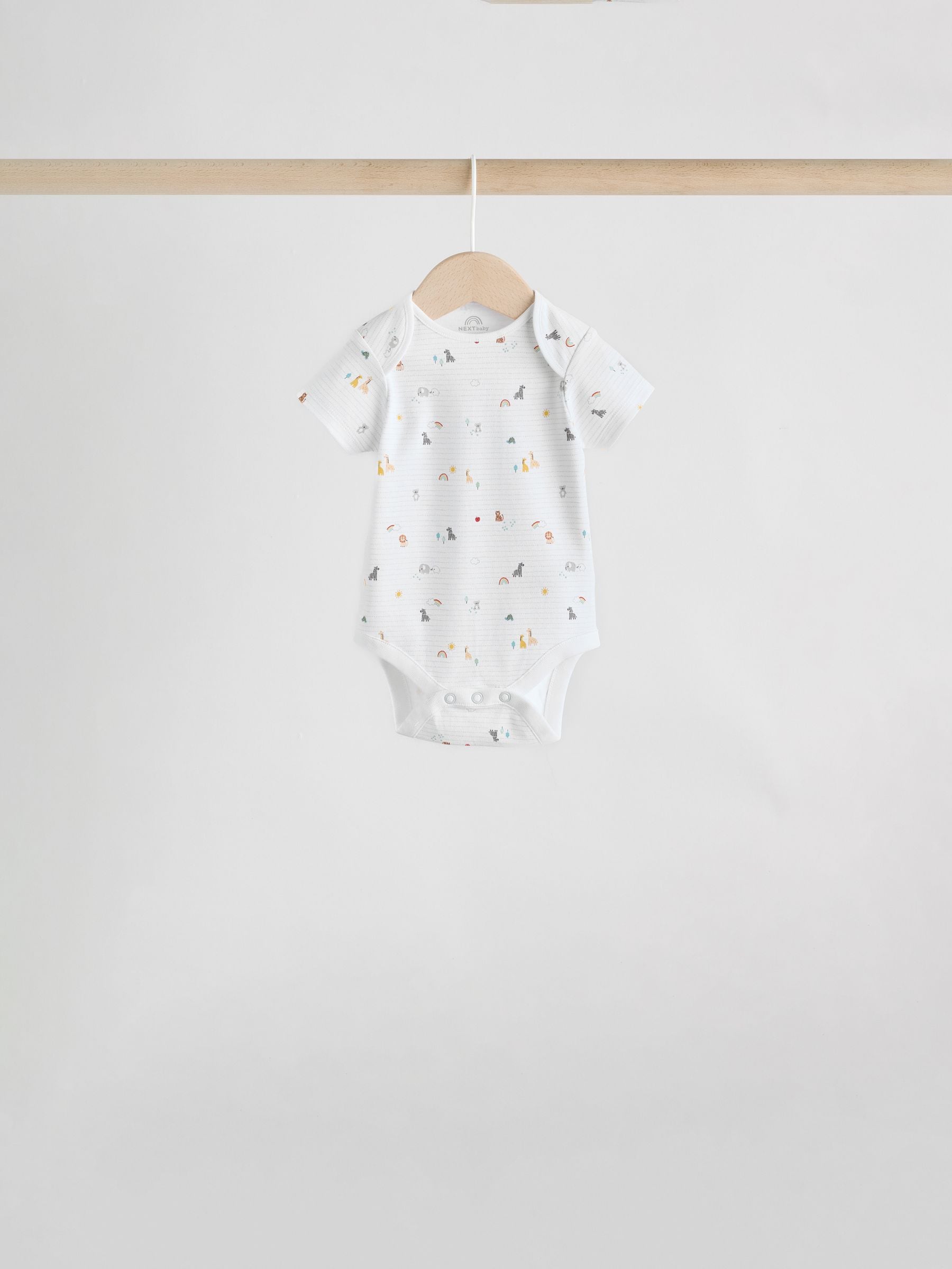 White Character 7 Pack Baby Short Sleeve Bodysuits image 7