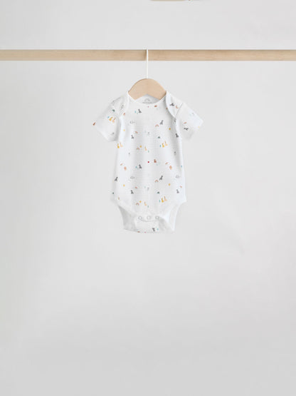 White Character 7 Pack Baby Short Sleeve Bodysuits image 7