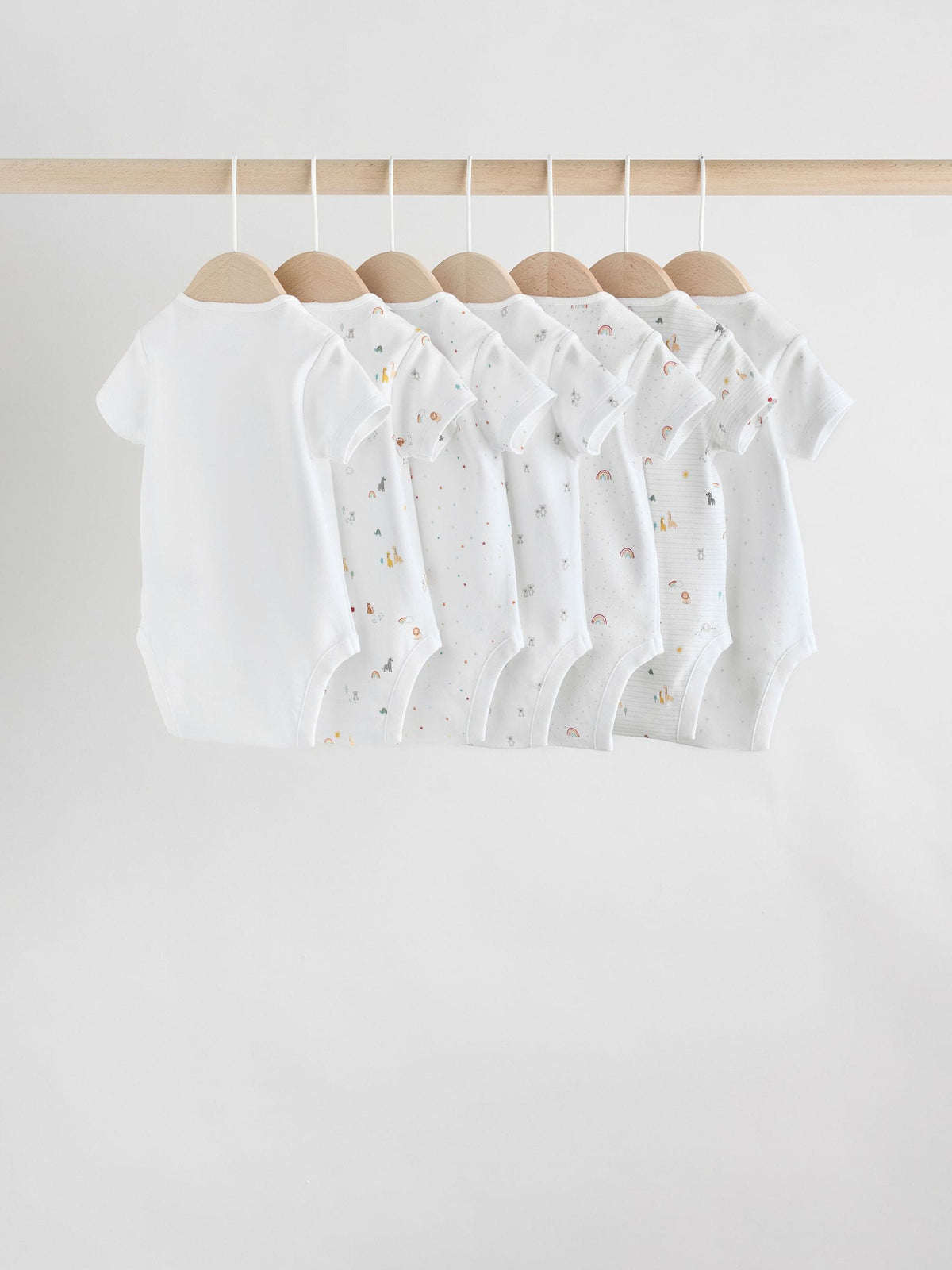 Dsiney Kidz - White Character 7 Pack Baby Short Sleeve Bodysuits image 9