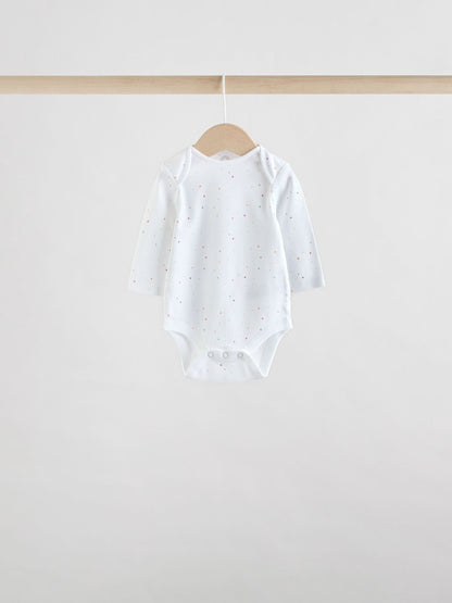 White Character 5 Pack Long Sleeve 100% Cotton Baby Bodysuits image 5